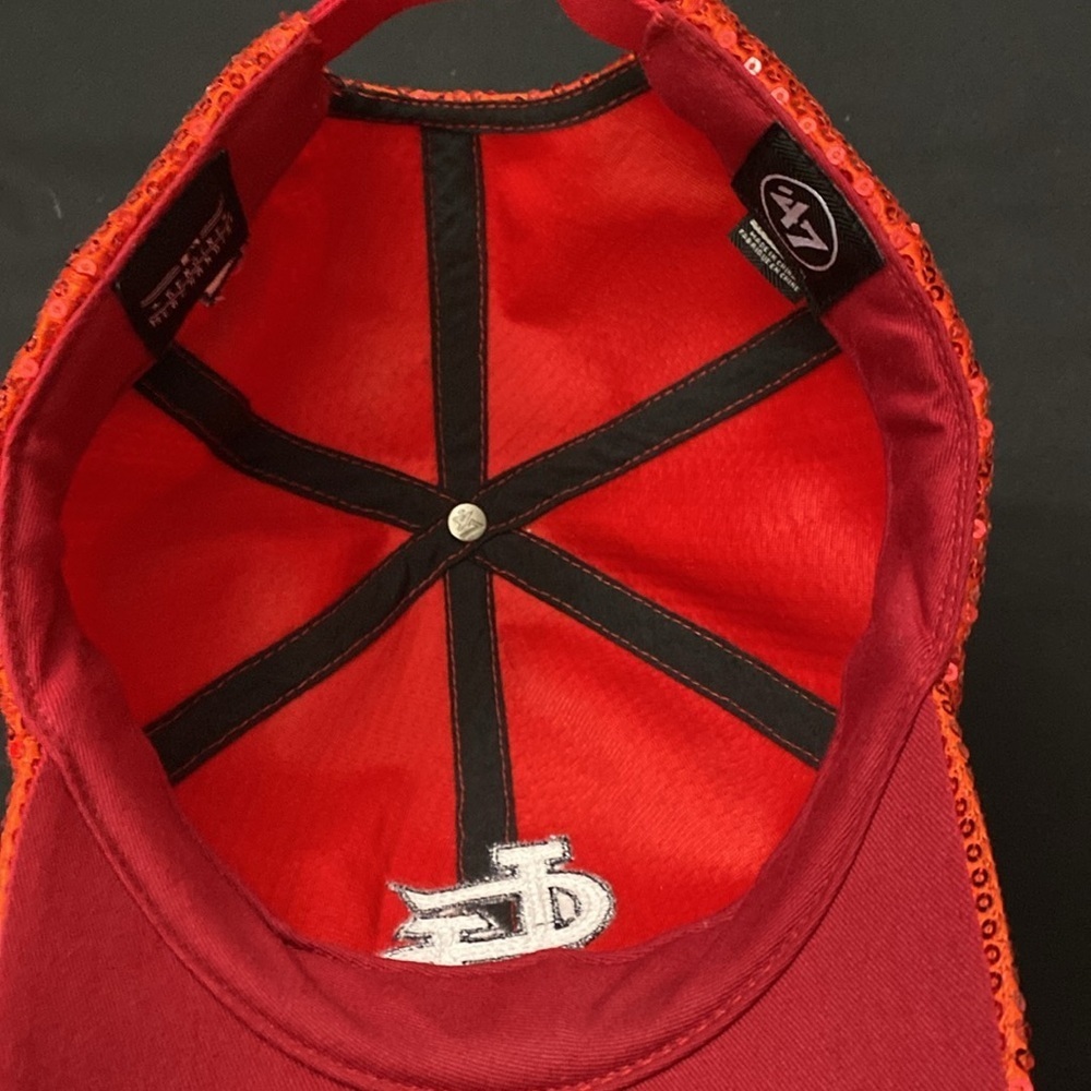 St. Louis Cardinals 47 Brand LIMITED EDITION BLING SEQUIN SPARKLE HAT MLB - Picture 4 of 12